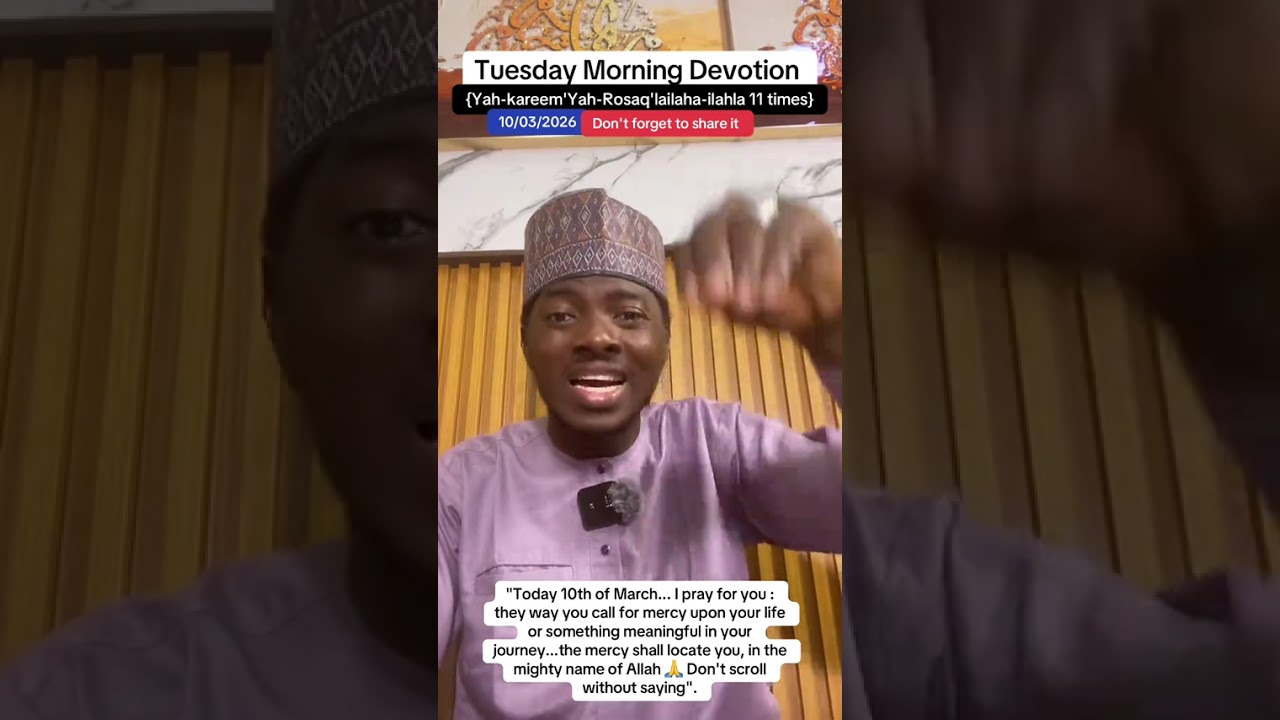 Tuesday Morning Devotion 