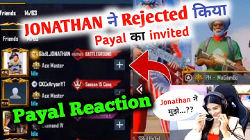 @JONATHAN GAMING Rejected @Payal Gaming invited 😱 Payal Reaction 🤬🔥