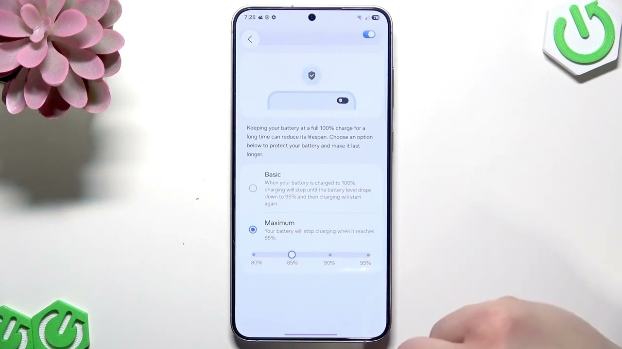 Wie aktiviere ich das 85%-Ladelimit auf dem SAMSUNG Galaxy S25+?