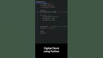 Digital Clock using Python - Beginners Tkinter project.  #coding #python
