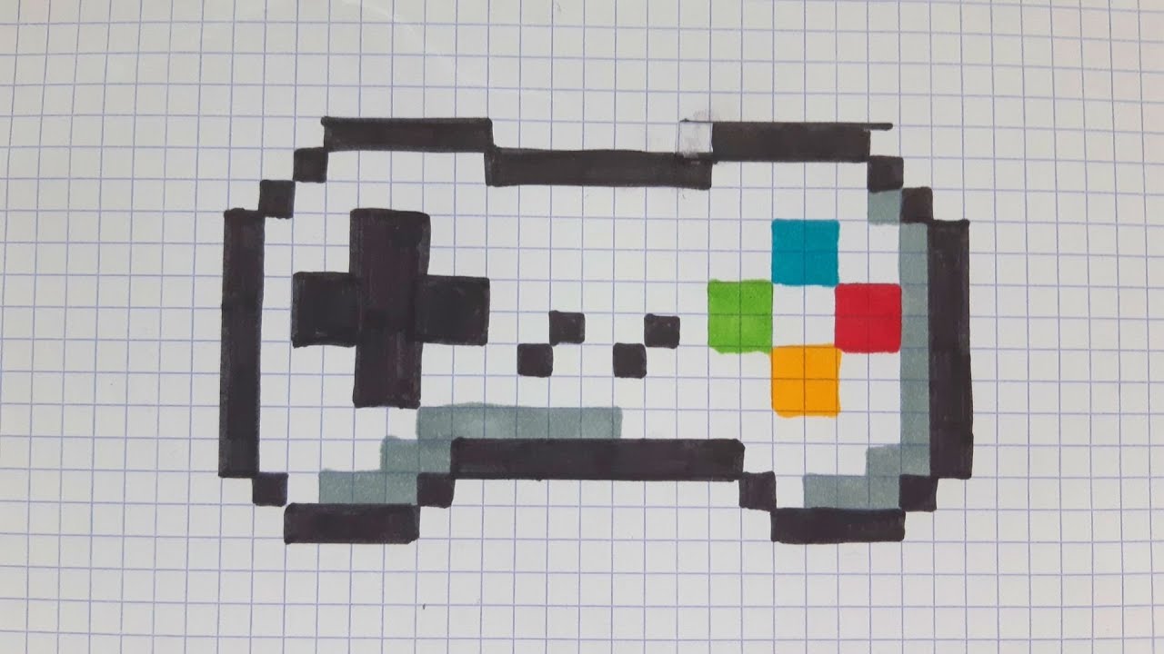 Tuto Comment Dessiner Une Manette De Jeux En Pixel Art