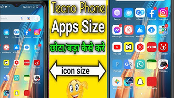 tecno mobile me app size Chhota ya bada kaise karell how to set app icon size in Tecno phone