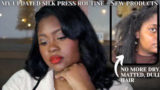 HOW TO SILK PRESS YOUR NATURAL HAIR AT HOME AND AVOID HEAT DAMAGE AND BREAKAGE| EASY SELF TRIM