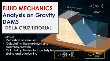 FLUID MECHANICS Analysis on gravity DAMS | DE LA CRUZ TUTORIAL