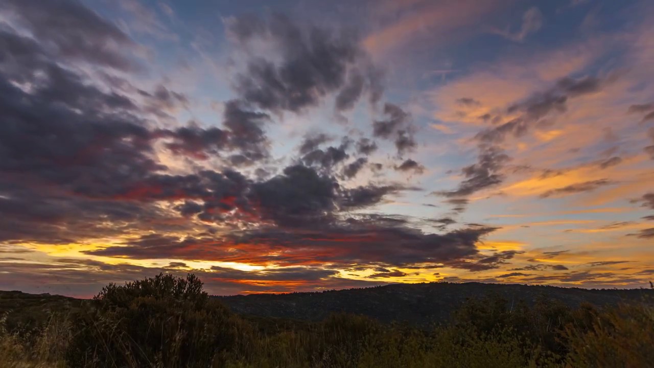 Colorful Sunrise Time-Lapse Atop Mount Laguna - YouTube