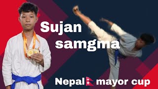 Nepal 🇳🇵Karate International championships mayor cup kumite -40kg (kumite 1st gold 🏅)iam blue corner