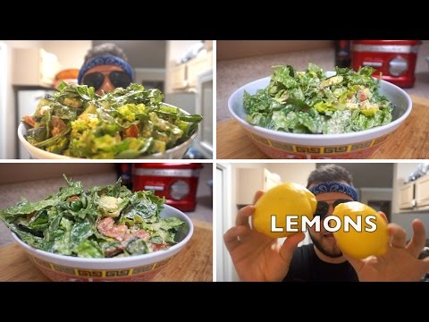 QUICK AND EASY SALAD WITH LEMON VINAIGRETTE DRESSING | VEGAN
