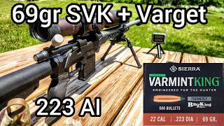69gr Varmint King + Varget in the223 Ackley Improved