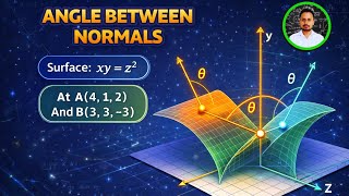 Vector Calculus : Angle between normal to the surface problem