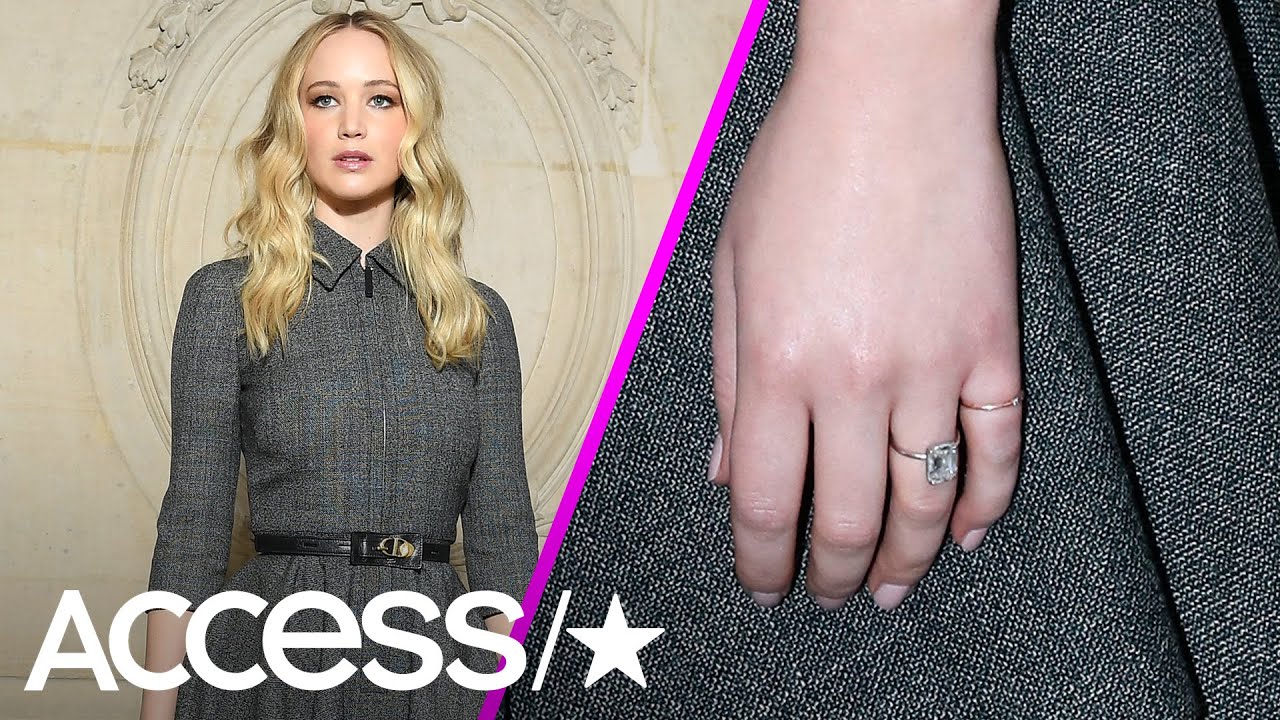 Jennifer Lawrence Flashes Her Huge Engagement Ring At Paris Fashion Week