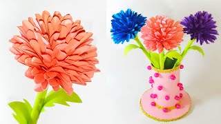 عمل ورده بالورق الملون لتزيين المنزل How to make paper flower