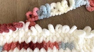 Easy Giant Knit Blanket Tutorial  Loop Yarn Blanket - A Crafty Concept