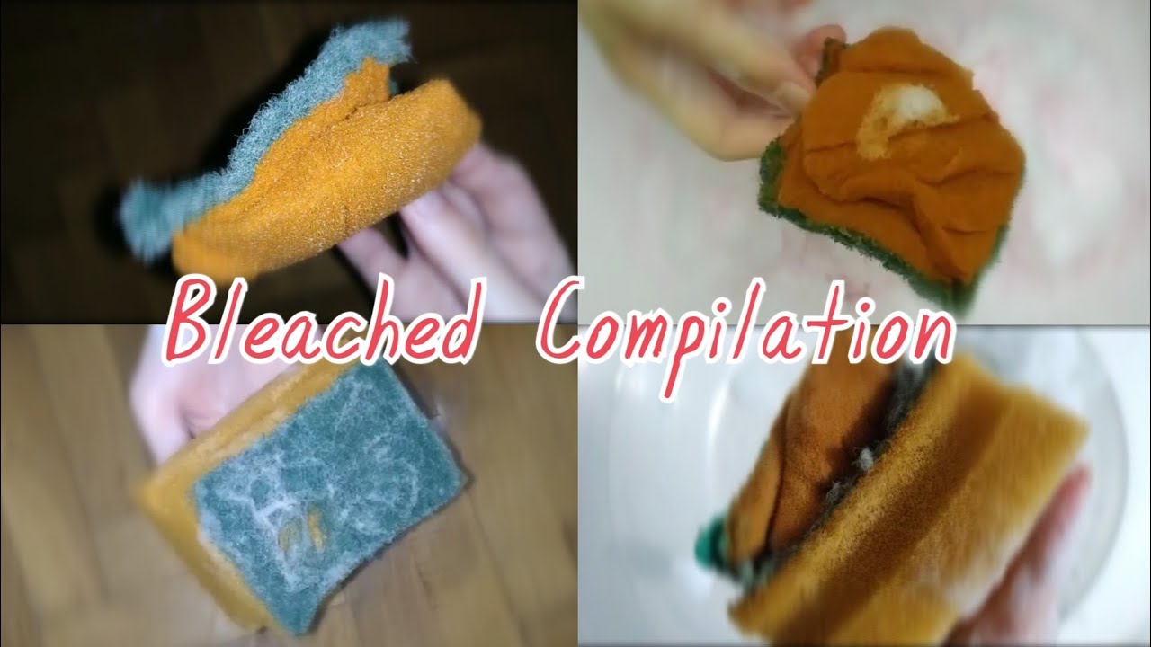 Bleached Sponges Ripping Scours Off Compilation | Sponge ASMR