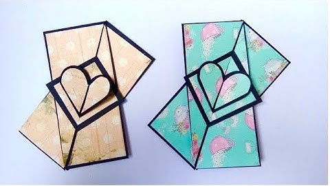Diagonal Fold Card Tutorial | Card For Scrapbook / Explosion Box | Handmade Card