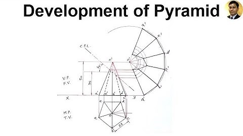 Development of Pentagonal Pyramid | Development of Surfaces | Problem 4 | Engineering Drawing