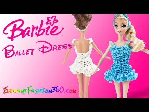 Rainbow Loom Ballet Dress Elsa Barbie Wearable How To Loom Bands