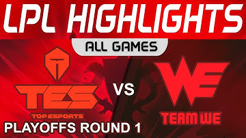 TES vs WE Highlights ALL GAMES LPL Spring Playoffs 2023 Top Esports vs Team WE by Onivia