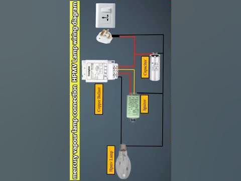 mercury vapour lamp connection HPMV Lamp wiring diagram #shorts #short