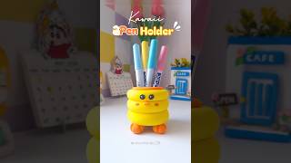 Cute Duck Pen Holder DIY 🐥 #shorts #shortvideo #penholder #handmade #craftideas #diy #art