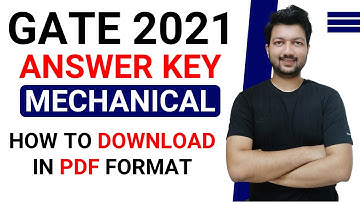GATE 2021 Mechanical Answer Key | How to Download #GATE2021 Answer Key