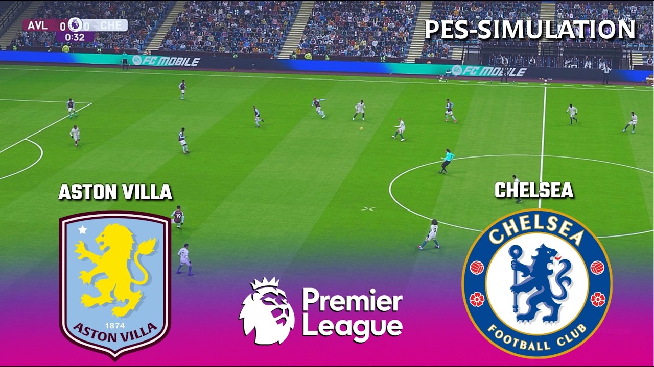 Aston Villa vs Chelsea | Premier League 2025/26 | PES 21 Simulation
