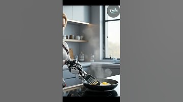 AI Girl Cooking Breakfast with Eggs 🍳🤖 | Short Video #AIshorts #RobotGirl #Cooking