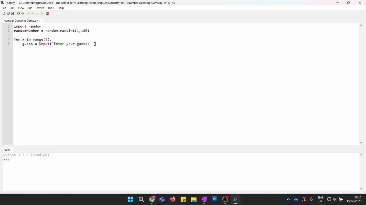 Python Number Guessing Game - YouTube