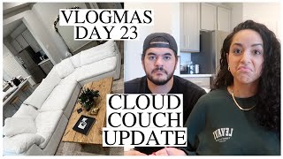 restoration hardware CLOUD COUCH DUPE 6 month update: IS IT WORTH IT? || vlogmas day 23