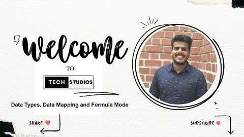 Data Types, Data Mapping and Formula Mode