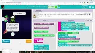 Studio.code.org 2021 - Course 3: Lesson 16 - Play Lab: Create a Story