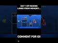 Day 1 of Making Limbo from Memory gddemon geometrydash  Day 1 of Making Limbo from Memory gddemon geometrydash