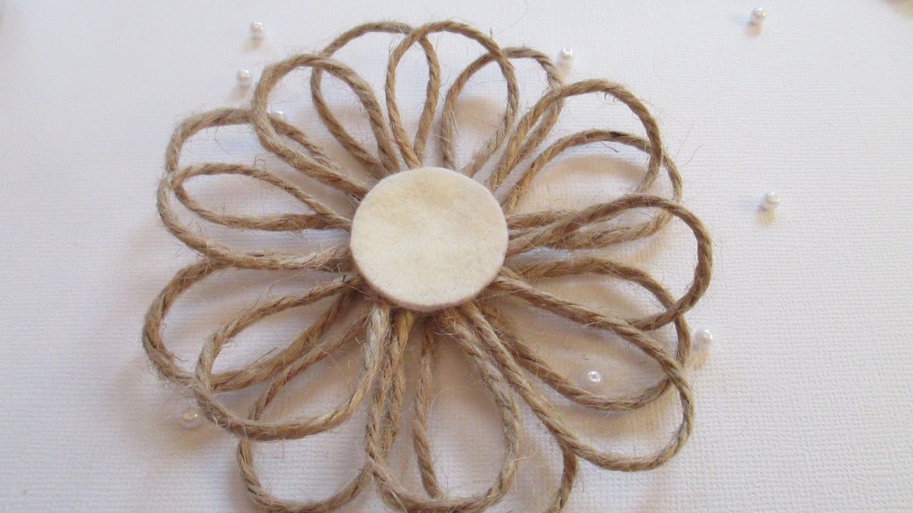 How To Make a Cute Twine Flower - DIY Crafts Tutorial - Guidecentral 