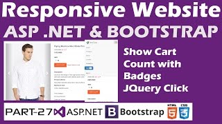Responsive Website-ASP.NET&Bootstrap-Part 27-Online Shopping Site-Cart Count-Badges-JQuery Click
