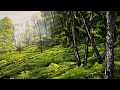 Black Canvas Forest - Wet on Wet Oil Painting   (Painting with Mike)