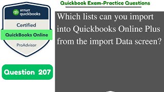 Which lists can you import into Quickbooks Online Plus from the import Data screen?