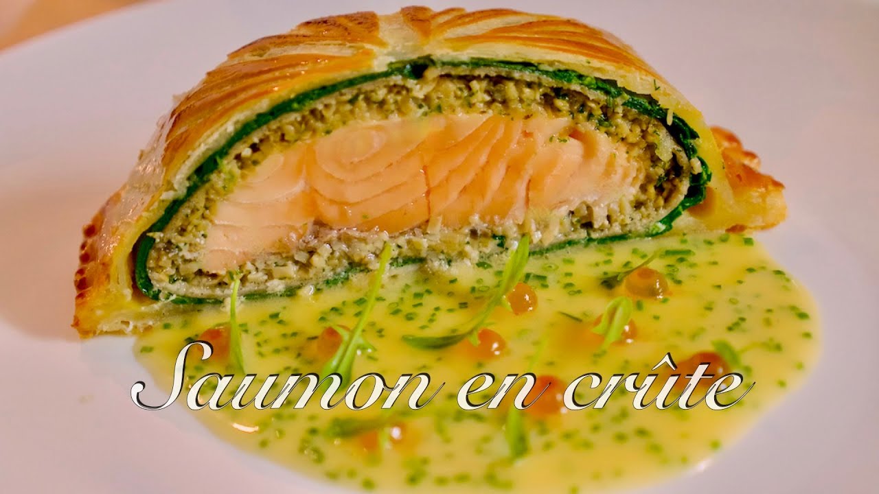 【サーモンのパイ包みクリビアック風】Saumon en croute 'Koulibiac'/How to make Salmon in Puff Pastry