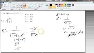 UPenn Math 103 Arcsin(x) and Chain Rule