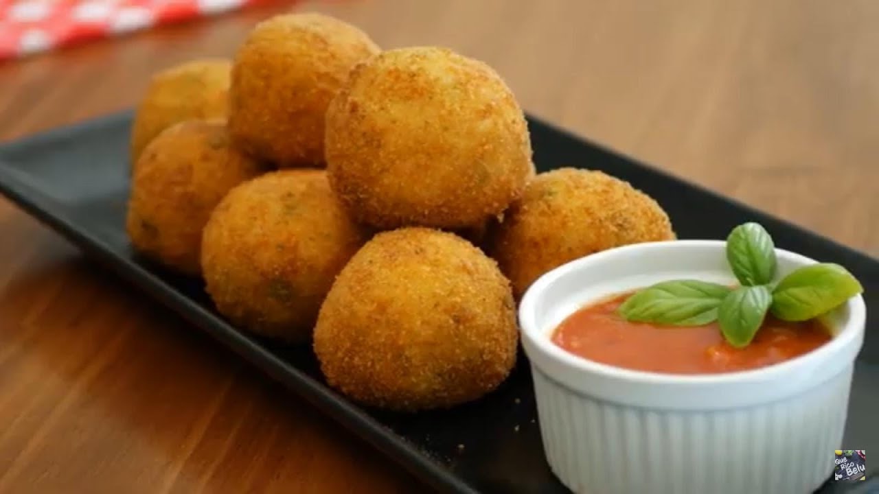 Arancini Italianos (Bolas de arroz con panceta y mozzarella)