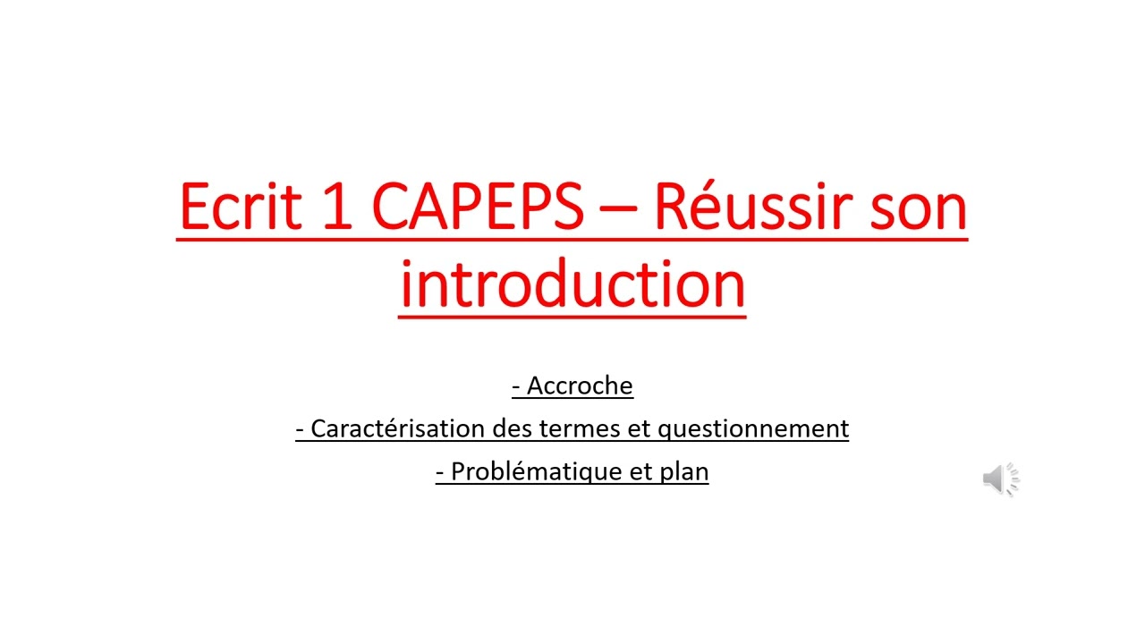 Réussir son introduction (écrit 1)