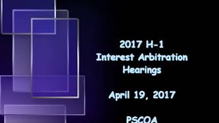 Information 2017 H-1 Interest Arbitration Hearings - Day 3 Guide