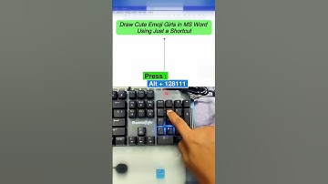 Draw Cute Emoji Girls in MS Word Using Just a Shortcut #thoicongnghe #keyboard #asmr #tricks