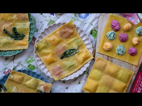 רביולי משפחתי בשלושה טעמים שונים צבעוני וחגיגי במיוחד לסוכות