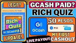 ₱50 GCASH: RICH QUIZ UPDATE!![ LIVE CASHOUT] ALREADY COMPLETE 2 TASK| LEGIT OR FAKE?#makemoneyonline screenshot 1