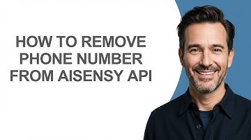 How to Remove Phone Number From Aisensy Api - KevinHowTo