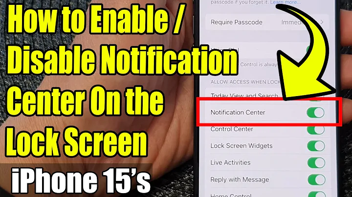 iPhone 15/15 Pro Max: How to Enable/Disable Notification Center On the Lock Screen