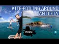 Kitesurfing 130 km around antigua