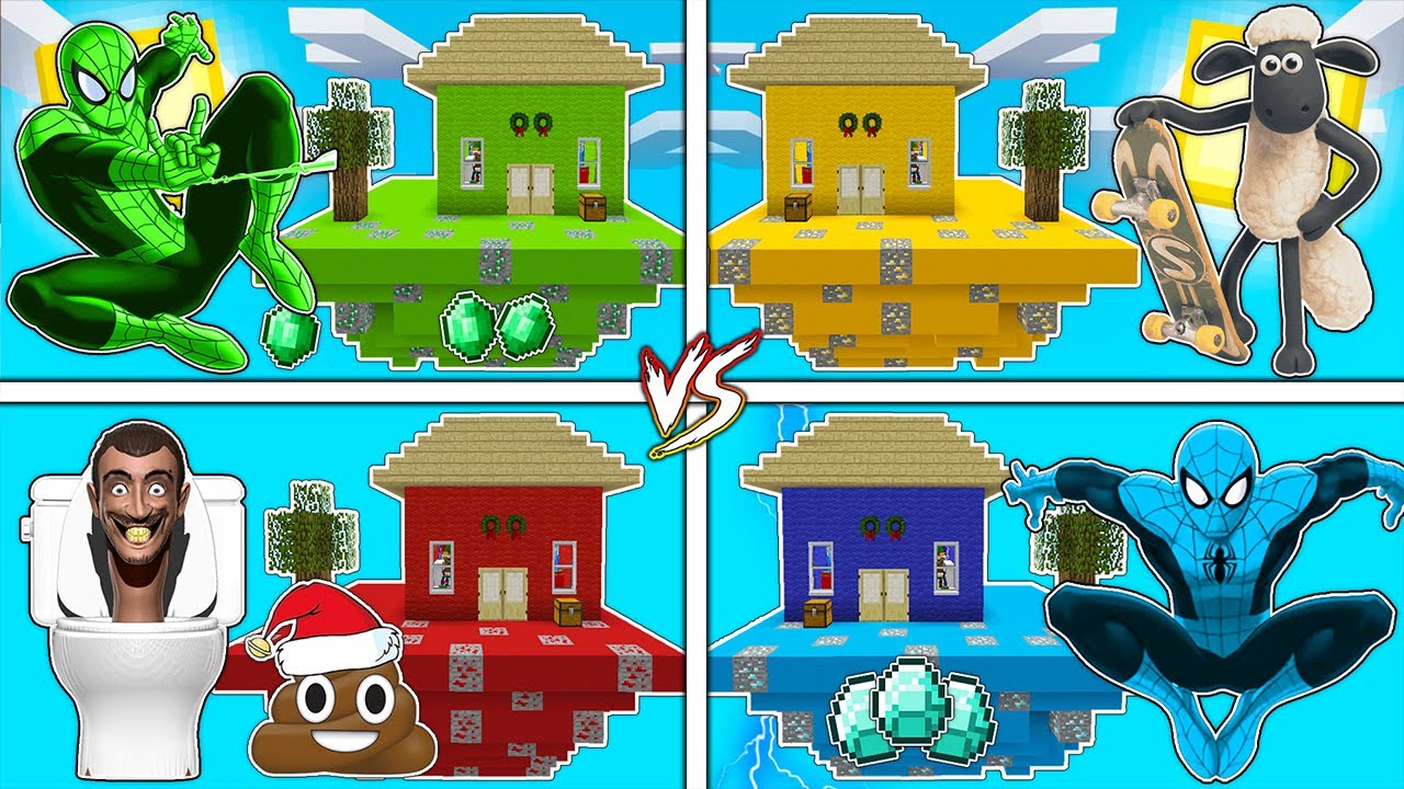 فلم ماين كرافت : كوكب مرحاض شتبي دب ضد سبايدرمان الايمرلد ضد الدايموند ضد الخروف شون !!؟ 🔥😱