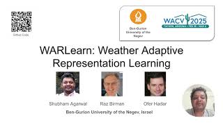 WARLearn: Weather Adaptive Representation Learning