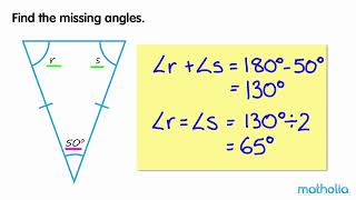 Finding Unknown Angles in a Triangle