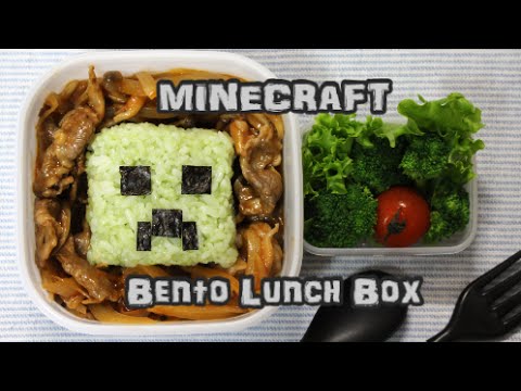 Minecraft Bento Lunch Box Recipe マインクラフトキャラ弁当 レシピ 作り方 Youtube